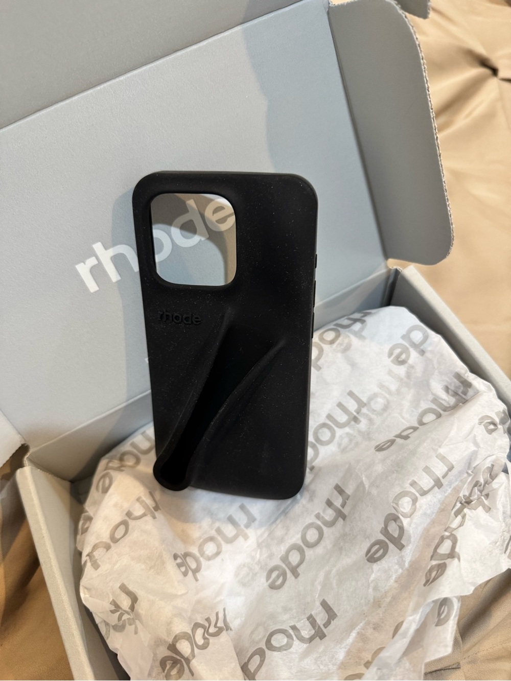 Rhode - Black Silicone Phone Lipgloss Case -iPhone 15 Pro